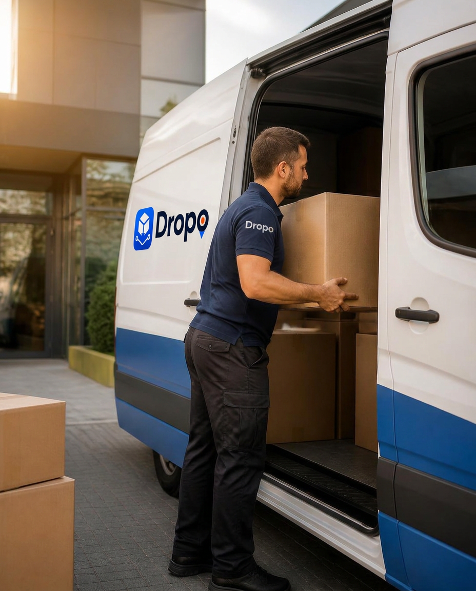 Dropo shipment being prepared for a scheduled business delivery